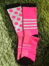 DH nueva, de Deportes de ciclismo profesional calcetines proteger los pies transpirable calcetín transpirable al aire libre bicicleta de carretera calcetines de Nylon accesorios para bicicletas