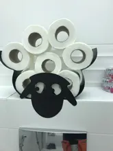 Decorative-Paper-Holder Roll-Holder Iron-Storage Toilet Wall-Mount Bathroom Black Sheep