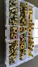 Insertos roscados tuercas, inserto de madera surtido Kit de herramientas, M4/M5/M6/M8 tornillo de muebles insertos perno sujetador (165 uds)