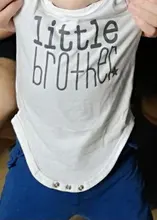 Ropa a juego para la familia, pelele con letras de Little Brother para bebé y niño, camisetas informales para niño, 2017