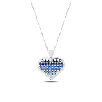 KUTAYDAN Blue Grayscale Nano Cubic Zirconia Heart Necklace 925 Sterling Silver
KUTAYDAN Blue Grayscale Nano Cubic Zirconia Heart Necklace 925 Sterling Silver