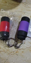 1 Mini llavero linterna de bolsillo USB recargable LED lámpara linterna de luz impermeable