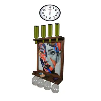 Wall Clock Wall Art Picture Wooden Wine Rack Bottle Organizer Holders Beer Whiskey Bottle Bar Home Party Kitchen Salon Accessory 
Wall Clock Wall Art Picture Wooden Wine Rack Bottle Organizer Holders Beer Whiskey Bottle Bar Home Party Kitchen Salon Accessory