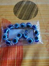 De moda de Color de plata azul de mal de ojo Hamsa la mano de Fátima Palm pulseras para las mujeres de la pulsera del encanto de estilo étnico joyería hecha a mano