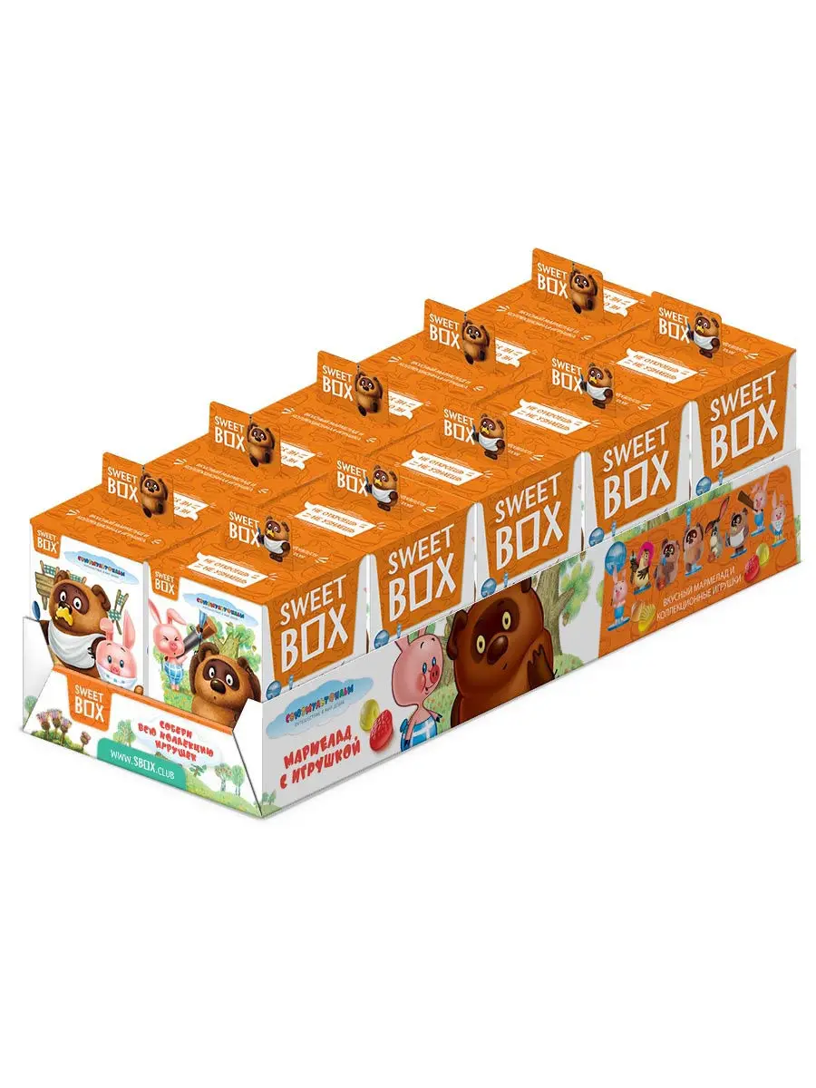 SweetBox "ВИННИ ПУХ" Драже с витамином С игрушкой в коробочке 10х10гр|Мармелад| |