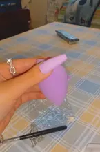 Milagro 1 Uds polvo esponja de maquillaje Puff en seco y en húmedo combinado maquillaje de belleza de calabaza en polvo Puff corte biselado de esponja herramientas