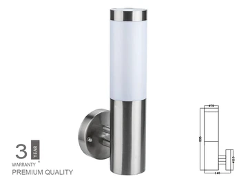 V-TAC LD8624 attack E27 stainless steel wall lamp candle style IP44 for garden SKU-8624
V-TAC LD8624 attack E27 stainless steel wall lamp candle style IP44 for garden SKU-8624