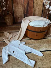 Conjunto de ropa de utilería para recién nacidos, Pelele con pies y botones, 2 uds.