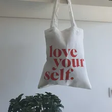 Bolso de mano de lona de alta capacidad para mujer, bolsa de viaje de compras, reutilizable, ecológico, con citas
