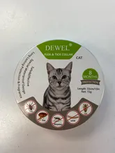 Dewel-Collar antipulgas y garrapatas para perros y gatos, accesorios impermeables, antipulgas, 8 meses de protección, repele los mosquitos