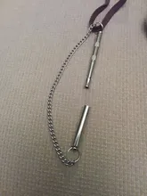 Silbato largo de latón para mascotas, puede ajustar el sonido, silbatos para perro, perros, cola, suministros para mascotas