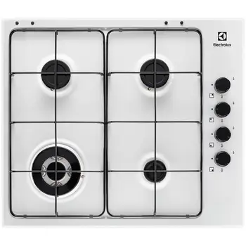 EGS 6414 W 4 Gas burner Gas cooktop color BiancoELECTROLUX141.52
EGS 6414 W 4 Gas burner Gas cooktop color BiancoELECTROLUX141.52
