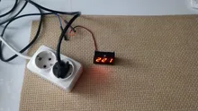 Voltímetro Digital LED CA 30-500V, 0,56 , medidor de voltaje, herramienta de instrumentos de voltios, 2 cables, pantalla roja, verde, azul, 110V, 220V, bricolaje, 0,56 pulgadas