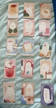 Juego de 28 hojas de cartas de Ghost Lomo intercambiables, Mini mensaje postal de dibujos animados, regalos de navidad
