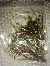 Agujas de cabeza de bola de Metal, accesorios de joyería para manualidades, oro, 16, 20, 25, 30, 40 y 50mm, 200, unids/lote