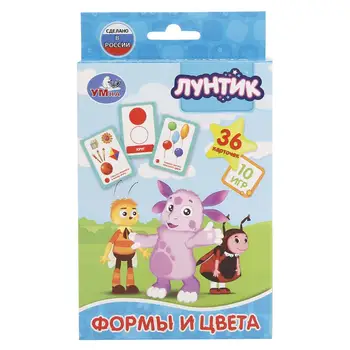 Cards developing "Luntik. Forms and color "36 cards Umka 4690590125182
Cards developing "Luntik. Forms and color "36 cards Umka 4690590125182