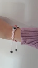 Neovivi-pulsera para niños con abalorios de gato, diamantes de imitación, perla redonda de cristal, multicolor, cadena trenzada, joyería DIY para niños