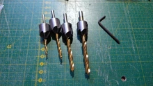 3-10mm vástago redondo revestimiento de titanio de HSS Countersink taladro poco carpintería chaflán aburrido herramienta para trabajar la madera con Hex L-llave