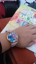 Nuevas de cuero puntada relojes de las mujeres reloj de cuarzo reloj de pulsera de dibujos animados chico regalo