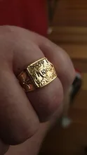 Huitan-Anillo de lujo con letra de Color oro K para hombre, diseño de trofeo, Circonia cúbica brillante, boda, marido, fiesta, regalo de cumpleaños, joyería