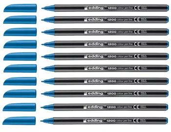 

Edding 1200 Açık Mavi Renk 10 Adet ince uçlu keçeli kalem , Açık Mavi üstün kalitede Boyama kalemi 10 Adet Çok Amaçlı Kalem
