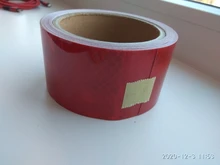 Cinta de advertencia reflectante autoadhesiva de 50mm de ancho, Color amarillo, rojo y blanco para coche