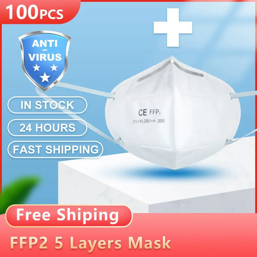 KALISIDUN 20 PCS FFP2 Mask 5 Layers 94% Filtration Disposable Face Mask Breathable Non-woven Fabric Safety Masks Bacteria Mask
KALISIDUN 20 PCS FFP2 Mask 5 Layers 94% Filtration Disposable Face Mask Breathable Non-woven Fabric Safety Masks Bacteria Mask