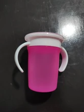Taza giratoria de 360 grados para bebé, taza para aprender a beber con doble ASA, tapa abatible a prueba de fugas, vasos de agua para niños, botella sin BPA con tapa