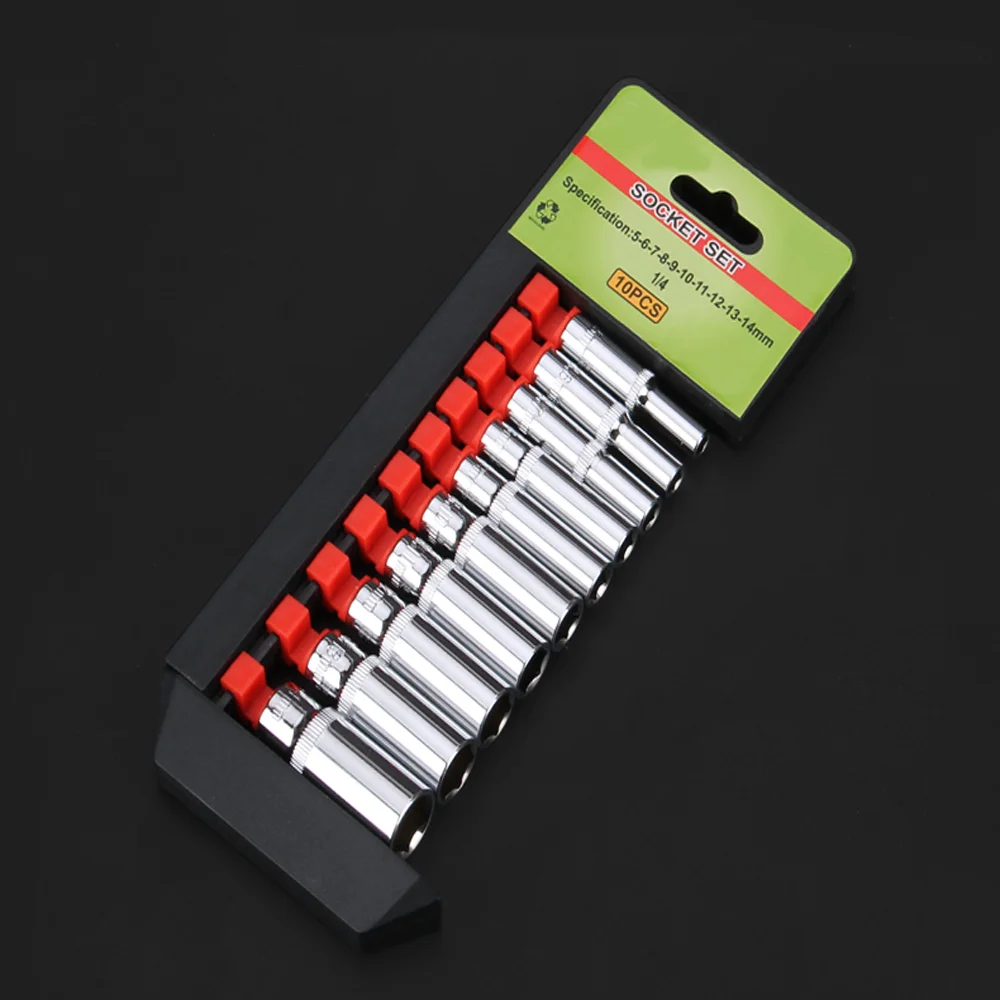 SATAGOOD Tools Socket Set 1/4 "10 Pieces Tool Tool Set Key Set Auto Repair Tool Hand Tool Auto Tool Car Tool Set Auto Tool
SATAGOOD Tools Socket Set 1/4 "10 Pieces Tool Tool Set Key Set Auto Repair Tool Hand Tool Auto Tool Car Tool Set Auto Tool