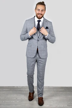 DeepSEA Navy Blue-White Luxury Men 'S Suit Tuxedo Narrow Mould Kırçıl Fabric Casual Groom Business (Blazer + Pants + vest) 2000542
DeepSEA Navy Blue-White Luxury Men 'S Suit Tuxedo Narrow Mould Kırçıl Fabric Casual Groom Business (Blazer + Pants + vest) 2000542