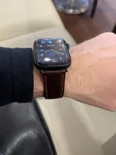 Correa para Apple watch de 44mm, 40mm, iWatch de 42mm y 38mm, correa Retro de cuero de vaca para iwatch series 6 5 4 3 2 SE