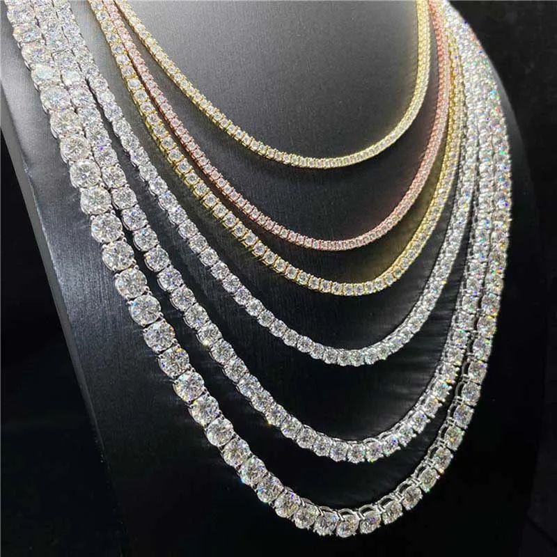 Customs 925 Sterlin Silver 2-3mm D Color VVS1 Moissanite Tennis Chain Necklace for Women Men Jewelry Diamond Test Pass Gift
Customs 925 Sterlin Silver 2-3mm D Color VVS1 Moissanite Tennis Chain Necklace for Women Men Jewelry Diamond Test Pass Gift