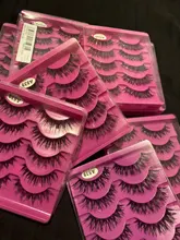 Pestañas postizas largas y naturales para mujer, extensión de pestañas postizas gruesas hechas a mano, accesorios de maquillaje de belleza, 5 pares