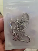 Caraquet-tobillera de mariposa de cristal con diamantes para mujer, pulsera de tobillo con cadena ostentosa de diamantes de imitación, joyería para playa y pies descalzos para mujer 2021