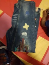 Moda de estilo coreano hombres Jeans parche bordado diseñador de Jeans rasgados pantalones lápiz elástico Streetwear elástico Hip Hop para hombres