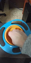 Tazón universal tipo Gyro a prueba de derrames para niños, plato giratorio infantil con diseño, práctico con rotación de 360 grados, platos de alimentación sólidos