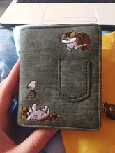 Cartera pequeña con gato para mujer, Cartera de marca de diseño, monedero de piel sintética para mujer, titular de la tarjeta femenina, Billetera