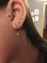 6mm/8mm encantador de oro/oro rosa/plata circón circular CZ Hoop pendientes para las mujeres 925 plata esterlina pequeña ronda pendientes de joyería