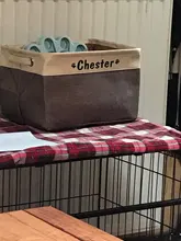 Bins Storage-Box Canvas-Bag Pet-Toys Dog-Accessories Foldable Personalized Linen