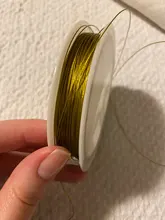 Cuerda de alambre de Color dorado/acero de alta calidad, 1 rollo, 0,3, 0,38, 0,45, 0,5, 0,6, 0,7, 0,8mm, accesorios de hilo de abalorios hechos a mano, joyería DIY