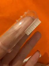 Cepillo de dientes de dedo para bebé, cepillo de silicona suave para formación de dientes con caja de almacenamiento, masaje transparente para el cuidado bucal