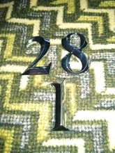 1pc 5cm de altura de oro casa etiqueta de dirección de puerta etiqueta moderna bronce casa número Digital #0-9 Hotel apartamento Placa de puerta