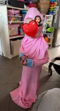 Vestido musulmán de 2 piezas para niños y niñas, velo Abaya de Ramadán, conjunto árabe para niños, Jilbab, pañuelo para la cabeza, Vestido largo de fiesta islámica
