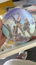 Fortnite-Soporte de bandeja de vasos de papel para pastel, accesorios de fiesta de juguete, artículos de vajilla, Decoración de cumpleaños para niños, juguetes de dibujos animados, regalo