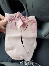 2020 calcetines de niñas bebé nuevo niños chica lazo grande hasta la rodilla largo suave calcetines Bowknot 100% algodón 0-3 años calcetines recién nacido