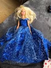 Gran oferta en 7 colores disponibles, vestido de princesa de boda hecho a mano de alta calidad, vestido de ropa elegante para Barbie, vestidos de muñeca