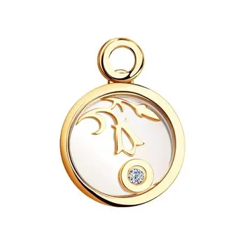 Gold pendant with mother of pearl and diamond Sokolov, fashion jewelry, gold, 585, women's male, pendants for neck women
Gold pendant with mother of pearl and diamond Sokolov, fashion jewelry, gold, 585, women's male, pendants for neck women