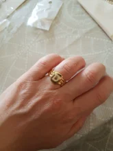 2021 de moda Hiphop ajustable de oro de 14k zirconia chapado AAA A-Z carta anillo reloj cuadrado declaración inicial de oro anillos para las mujeres