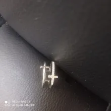 Nueva moda Cubic Zirconia Cruz de cristal anillos de oro doble geométrica anillo ajustable para mujeres de moda hermosa joyería 2021