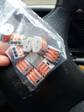 Cable-Connectors Splicing Spring Push-In-Terminal-Block Fast-Wire Mini Compact LED Universal